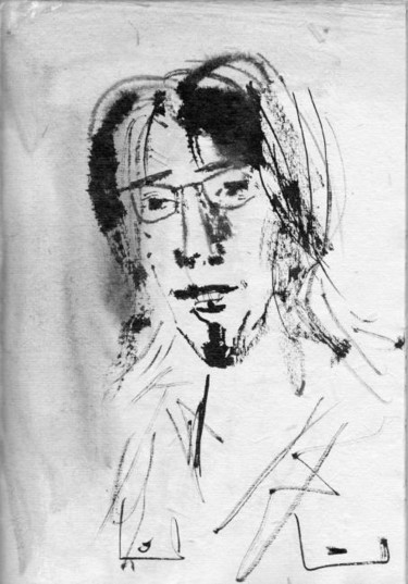 Disegno intitolato "Portrait of Alex, d…" da Oksana Veber, Opera d'arte originale, Altro