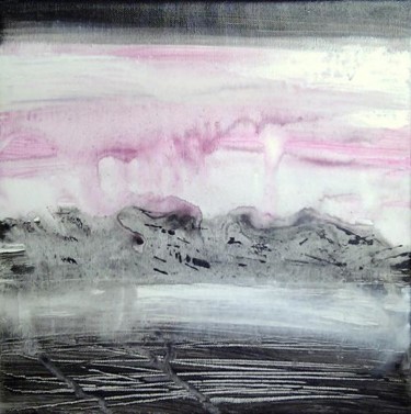 Pittura intitolato "Waves and sky" da Oksana Veber, Opera d'arte originale, Olio Montato su Telaio per barella in legno