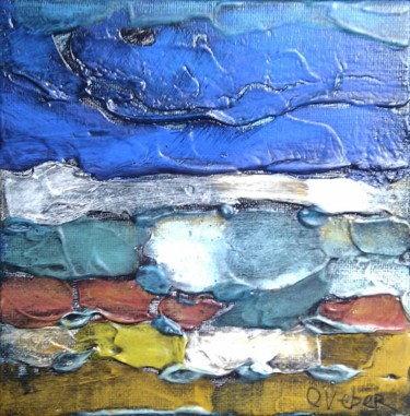 Pittura intitolato "Sea storm" da Oksana Veber, Opera d'arte originale, Olio