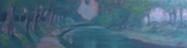 Картина под названием "River path" - Oksana Veber, Подлинное произведение искусства, Масло Установлен на Деревянная рама для…