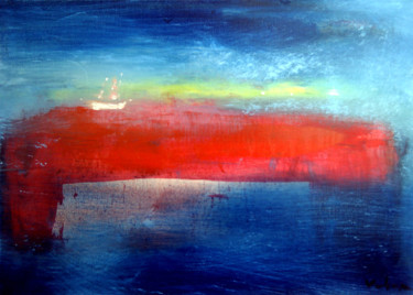 Pittura intitolato "Following sunset" da Oksana Veber, Opera d'arte originale, Olio Montato su Telaio per barella in legno