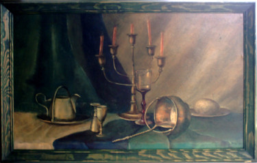 Painting titled ""Still-life  with o…" by Oksana Veber, Original Artwork