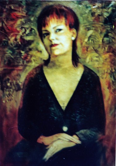 Painting titled "Portrait" by Oksana Veber, Original Artwork, Oil