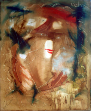 Malerei mit dem Titel "Portrait, 57-48 cm,…" von Oksana Veber, Original-Kunstwerk, Öl