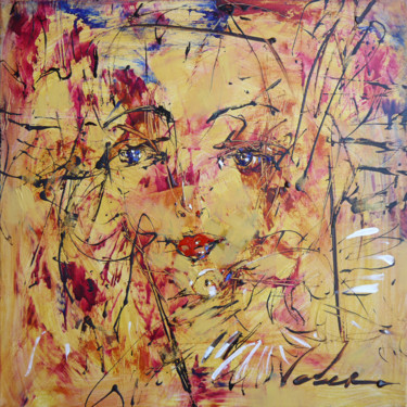 Painting titled "Morning sunshine" by Oksana Veber, Original Artwork, Acrylic Mounted on Wood Stretcher frame