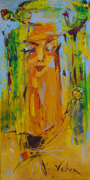 Peinture intitulée "Shining through" par Oksana Veber, Œuvre d'art originale, Acrylique Monté sur Châssis en bois