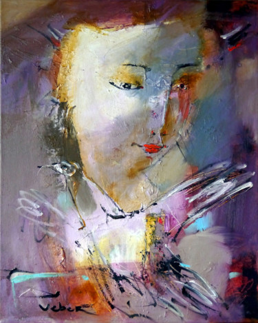 Картина под названием "Flying Bird Touch" - Oksana Veber, Подлинное произведение искусства, Масло Установлен на Деревянная р…