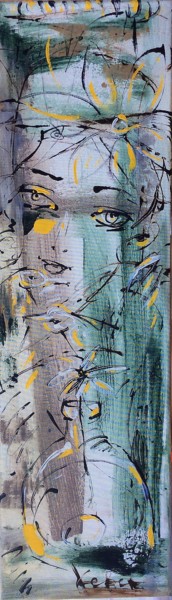 Pintura titulada "Green Fragrance" por Oksana Veber, Obra de arte original, Acrílico Montado en Bastidor de camilla de madera