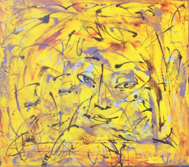 Картина под названием "Happiness" - Oksana Veber, Подлинное произведение искусства, Акрил Установлен на Деревянная рама для…