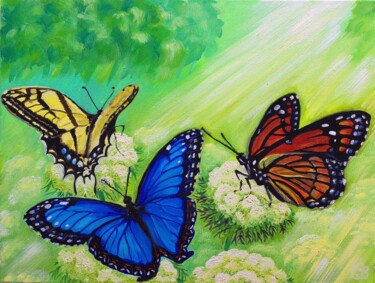 Картина под названием ""Три цвета"" - Оксана Верстюк, Подлинное произведение искусства, Масло