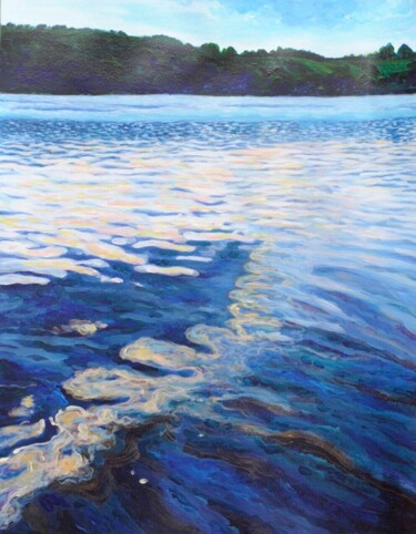 Картина под названием ""Река Днестр летом"" - Оксана Верстюк, Подлинное произведение искусства, Акрил