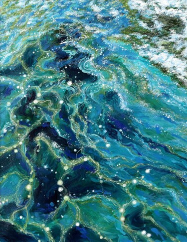 Peinture intitulée ""Живая вода"3" par Oksana Verstiuk, Œuvre d'art originale, Acrylique