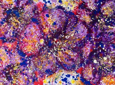 Картина под названием "Космические фэнтези…" - Оксана Верстюк, Подлинное произведение искусства, Акрил