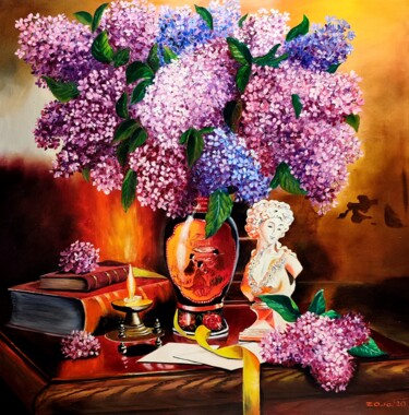 Картина под названием "La Candela" - Oksana Zaskotska, Подлинное произведение искусства, Масло