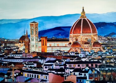 Peinture intitulée "La Bella Firenze" par Oksana Zaskotska, Œuvre d'art originale, Huile Monté sur artwork_cat.