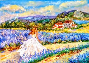 Painting titled "In the fields of Pr…" by Oksana Zolotova, Original Artwork, Oil