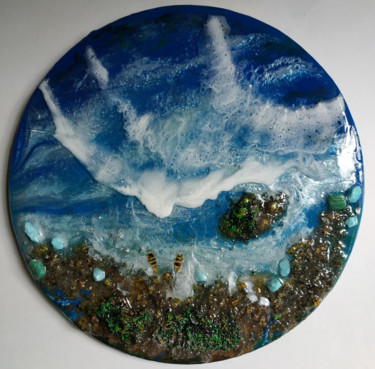 Коллажи под названием "Island" - Оксана Притула, Подлинное произведение искусства, Смола