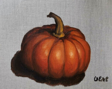 Perfect pumpkin. Classical painting Peinture intitulée "Perfect pumpkin. Cl…" par Oksana Evteeva, Œuvre d'art originale, Huile Monté sur Carton