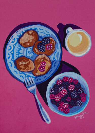 "moroccan plate" başlıklı Tablo Oksana Muzyka tarafından, Orijinal sanat, Guaş boya