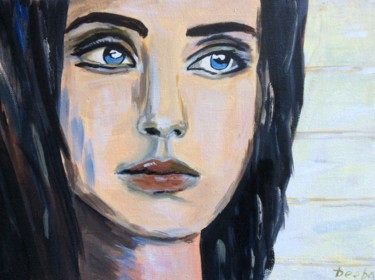 Peinture intitulée "Голубые глаза" par Olga Deeva, Œuvre d'art originale, Huile
