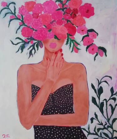 Peinture intitulée "розы" par Olga Belousova, Œuvre d'art originale, Huile