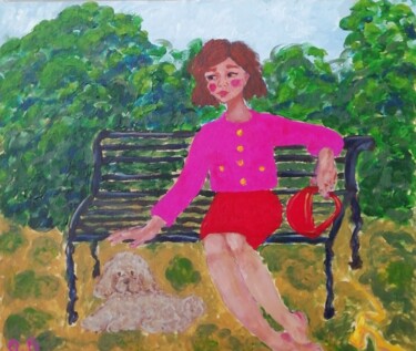 Картина под названием "в парке" - Ольга Белоусова, Подлинное произведение искусства, Акрил