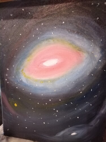 Картина под названием "Вселенная ( туманно…" - Ольга Черникина (Чон), Подлинное произведение искусства, Масло