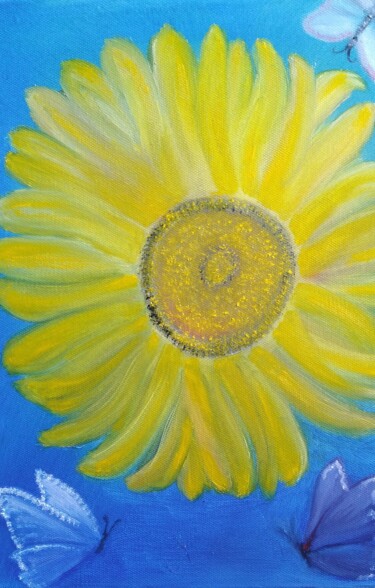 Картина под названием "Стремление к солнцу" - Ольга Черникина (Чон), Подлинное произведение искусства, Масло