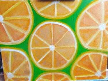 Картина под названием "Золотой апельсин" - Ольга Черникина (Чон), Подлинное произведение искусства, Масло