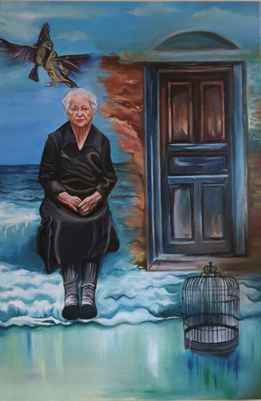 Painting titled "Изоляция" by Ольга Дубова, Original Artwork, Oil