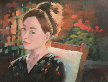 Painting titled "In silence" by Olga Gordienok, Original Artwork, Oil
