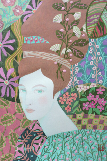 Schilderij getiteld ""Растения"" door Olga Gordienok, Origineel Kunstwerk, Gouache