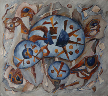 Malerei mit dem Titel "Зима. Сезоны." von Olga Ivanenko, Original-Kunstwerk, Öl