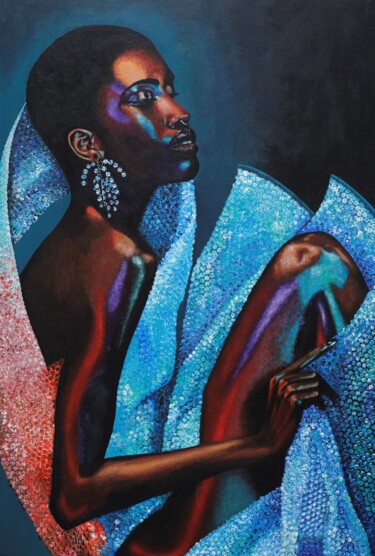 Картина под названием "African" - Ольга Остромецкая, Подлинное произведение искусства, Акрил