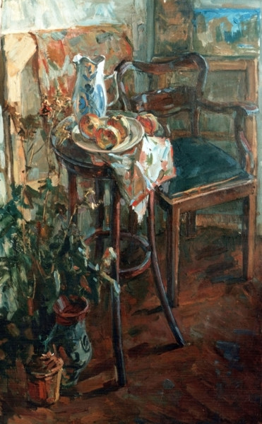 Pittura intitolato "Интерьер, (Interior…" da Olga Puzanova, Opera d'arte originale, Olio