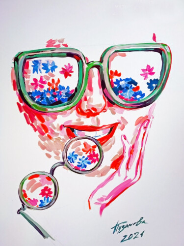 图画 标题为“A Joyful Look” 由Ольга Пузанова, 原创艺术品, 水粉