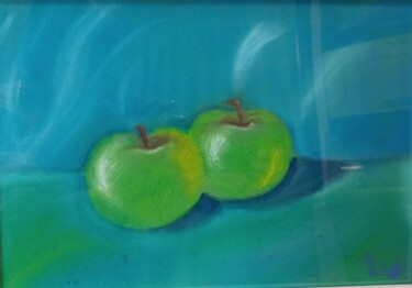 Картина под названием "Яблочки" - Ольга Шумовская, Подлинное произведение искусства, Пастель