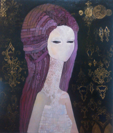 Картина под названием "EVA" - Ol Zeli, Подлинное произведение искусства, Масло