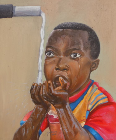 Painting titled "water-is-life.jpg" by Olaoluwa Smith, Original Artwork, Oil