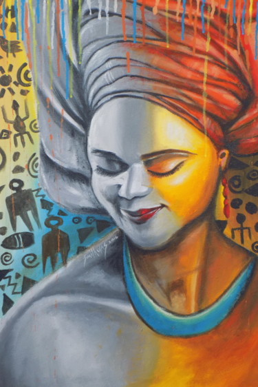 Painting titled "smith-beauty-of-afr…" by Olaoluwa Smith, Original Artwork, Oil