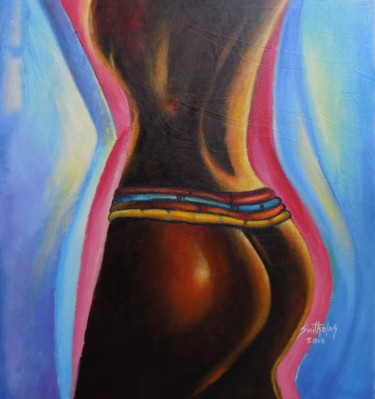 Картина под названием "Body Nude" - Olaoluwa Smith, Подлинное произведение искусства, Акрил
