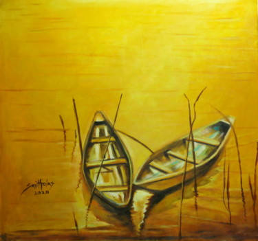 "Canoe series" başlıklı Tablo Olaoluwa Smith tarafından, Orijinal sanat, Akrilik