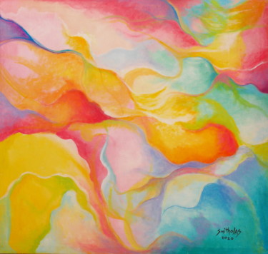 Malerei mit dem Titel "Light Hearted" von Olaoluwa Smith, Original-Kunstwerk, Acryl