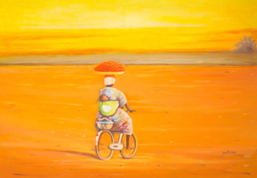 Peinture intitulée "Homeward Journey" par Olaoluwa Smith, Œuvre d'art originale, Acrylique