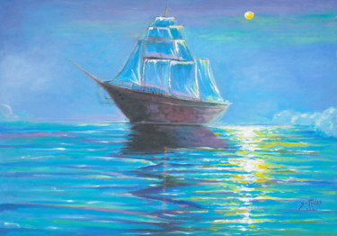 Pintura intitulada "Sea Life" por Olaoluwa Smith, Obras de arte originais, Acrílico