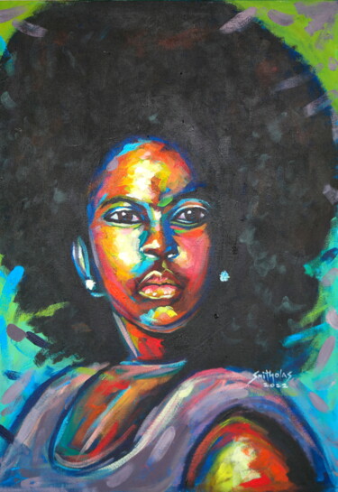 Painting titled "Windows of Hope" by Olaoluwa Smith, Original Artwork, Acrylic