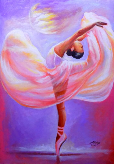 Peinture intitulée "Ballerina II" par Olaoluwa Smith, Œuvre d'art originale, Acrylique