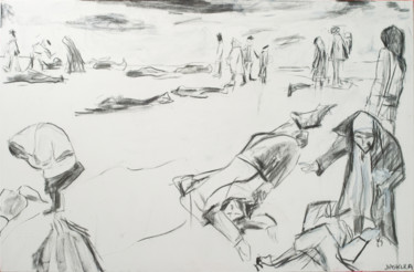 Dessin intitulée "Le chagrin." par Oldrich Jaskula, Œuvre d'art originale, Graphite