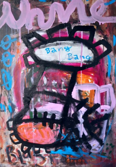 Картина под названием "Blast" - Ole Müller, Подлинное произведение искусства, Акрил Установлен на Деревянная рама для носилок