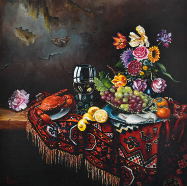 Painting titled "Dutch still life wi…" by Oleg Baulin, Original Artwork, Oil